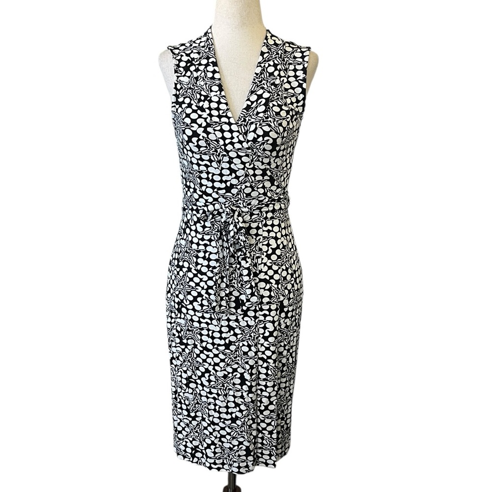 Diane Von Furstenberg DVF Star Polka Print Wrap Dress in the style Yahzi